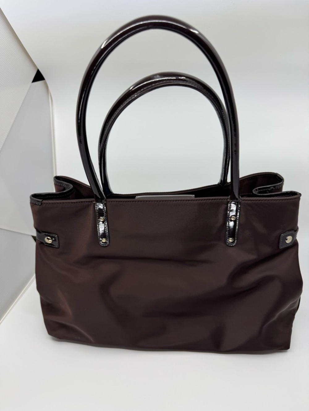 kate spade Brown Nylon Tote with Glossy Trim - Picture 4 of 6